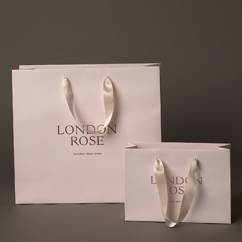 Custom Luxury Clothing Retail Blue Gift Bag bolsas de papel Shopping Packaging Paper Bags with your own logo For Clothes