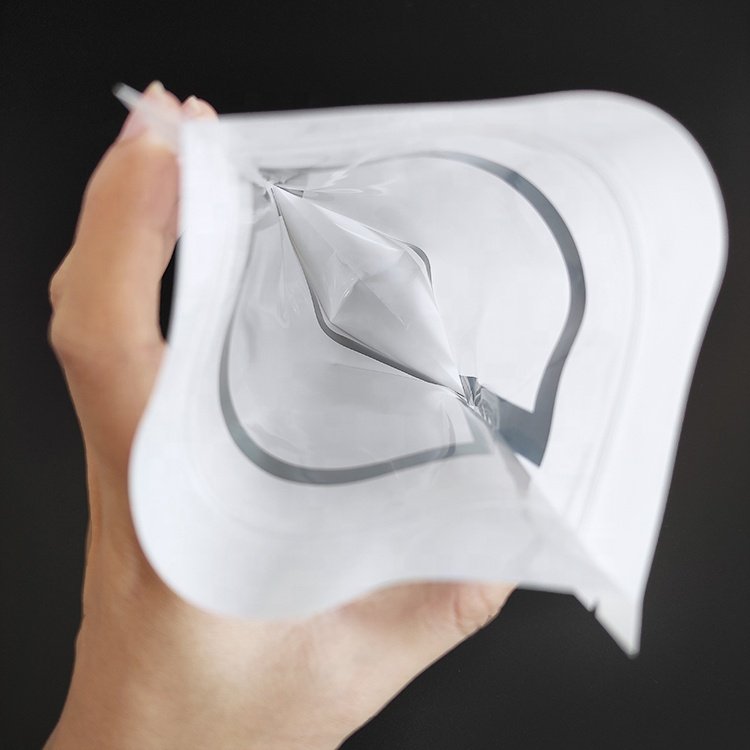 New Styles Ready to Ship Plain White Plastic Stand Up Pouch with Zipper and Window