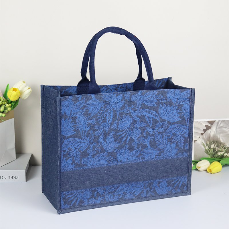 High Quality Eco-Friendly Reusable Shopping Bags Strong Custom Recycle Natural Cotton Burlap Jute Canvas Tote Bag Gift