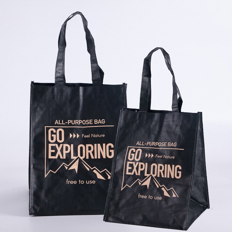 Reusable grocery shopping bags Laminated Eco Non Woven Bag Tote Rpet Pp Woven Bag With Custom Logo