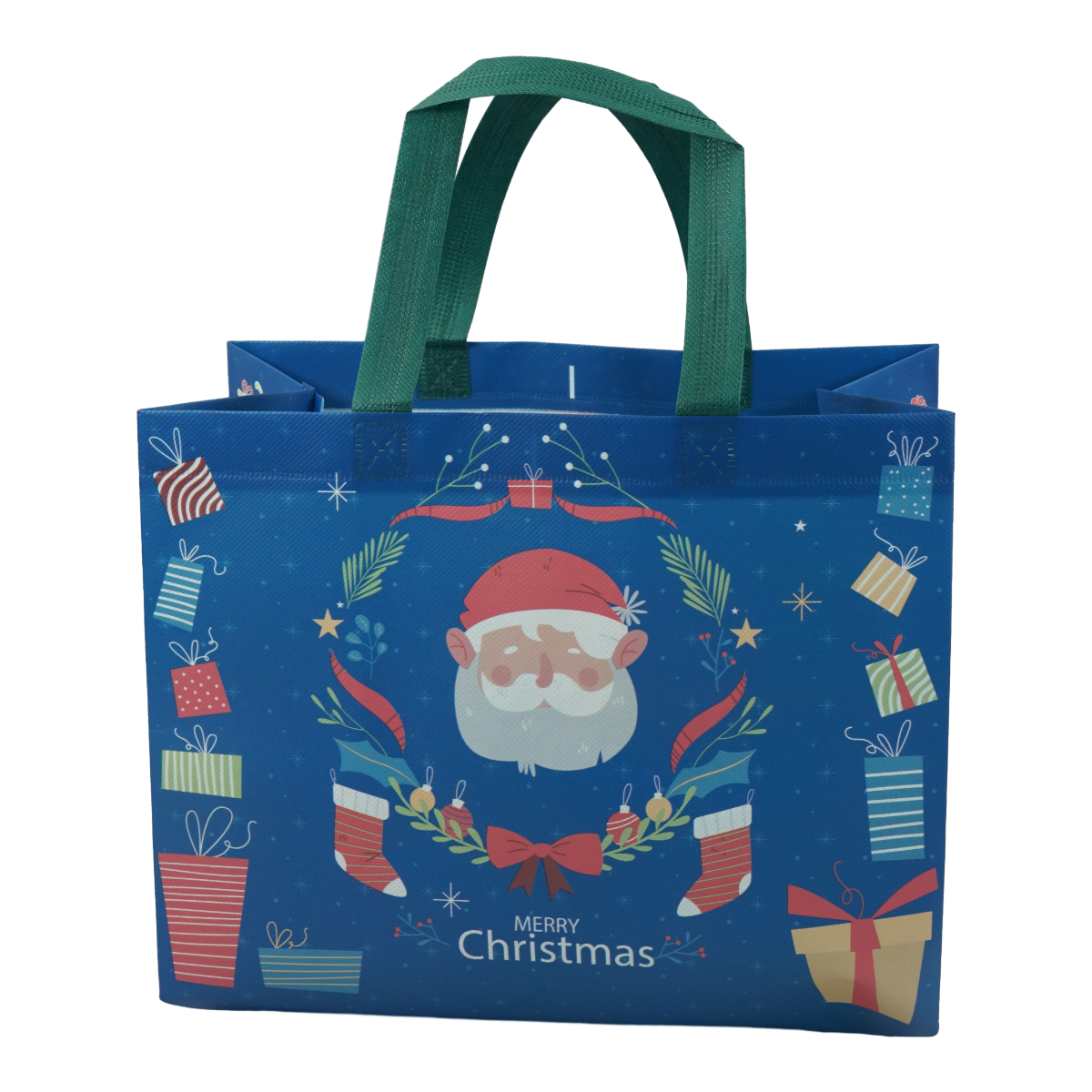 Reusable Christmas PP Laminated Non Woven Shopping Bag Eco Friendly Recycle Grocery Bag