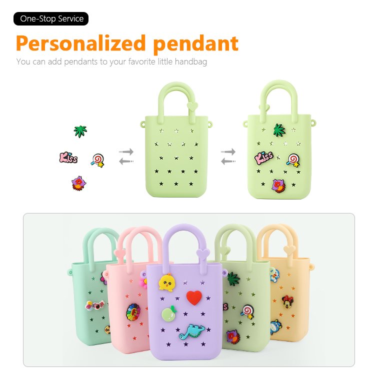 2024 Mini Women Handbags Ladies Casual Novelty silicone Hand Shopping Bag Fancy Sling Gift Bags For Kids Girls