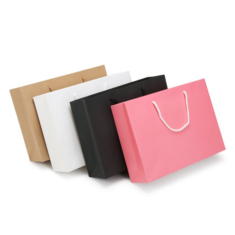 Luxury Custom Printed Laminated Blue Small Clothing Jewelry Shopping Gift Packaging Paper Bag With Logo Hot Stamping