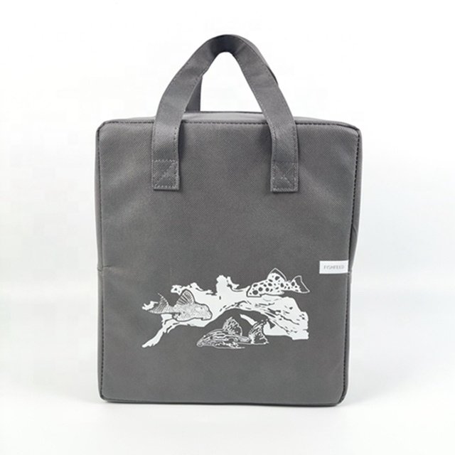 Grey Customized Printed Soft Lunch Cooler Bag Oem Portable Shopping Bag Food Thermal Insulated Beach Cooler Bags With Zipper