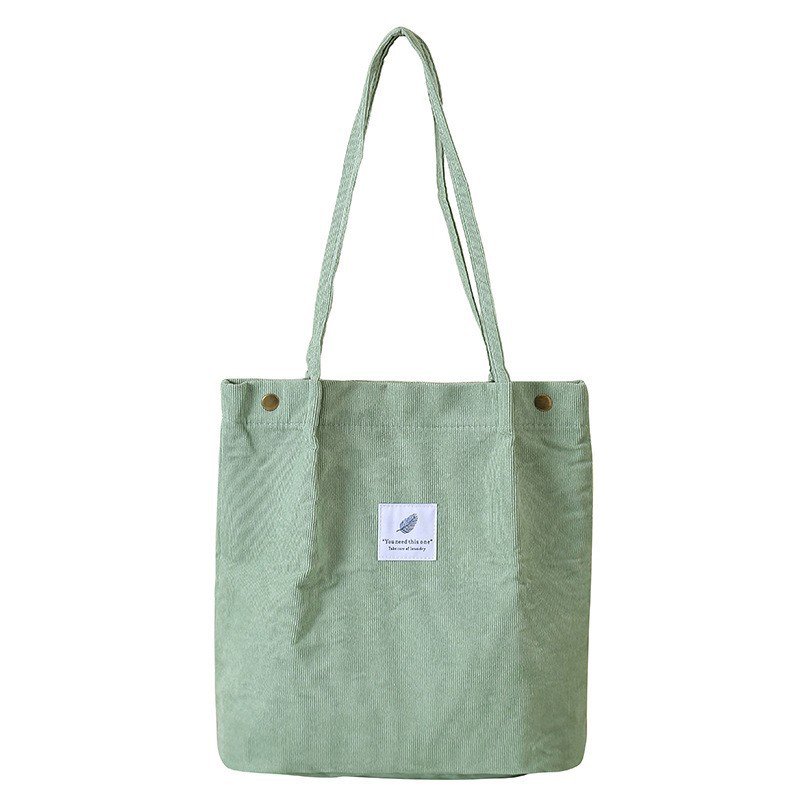 Hot selling corduroy shoulder bag large capacity shopping bag