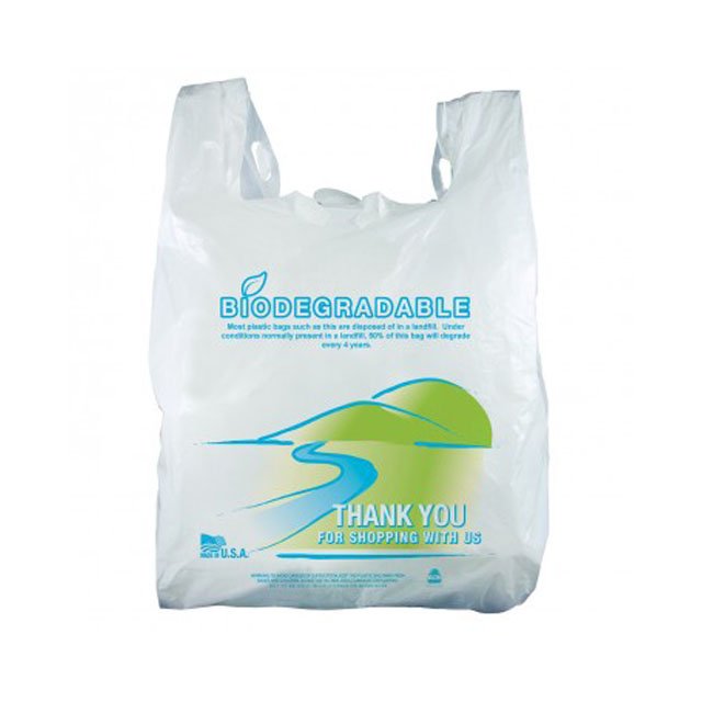 Biodegradable Grocery Bags Compostable T-Shirt Carrier Bag  Custom Biodegradable T-Shirt Shopping Bags