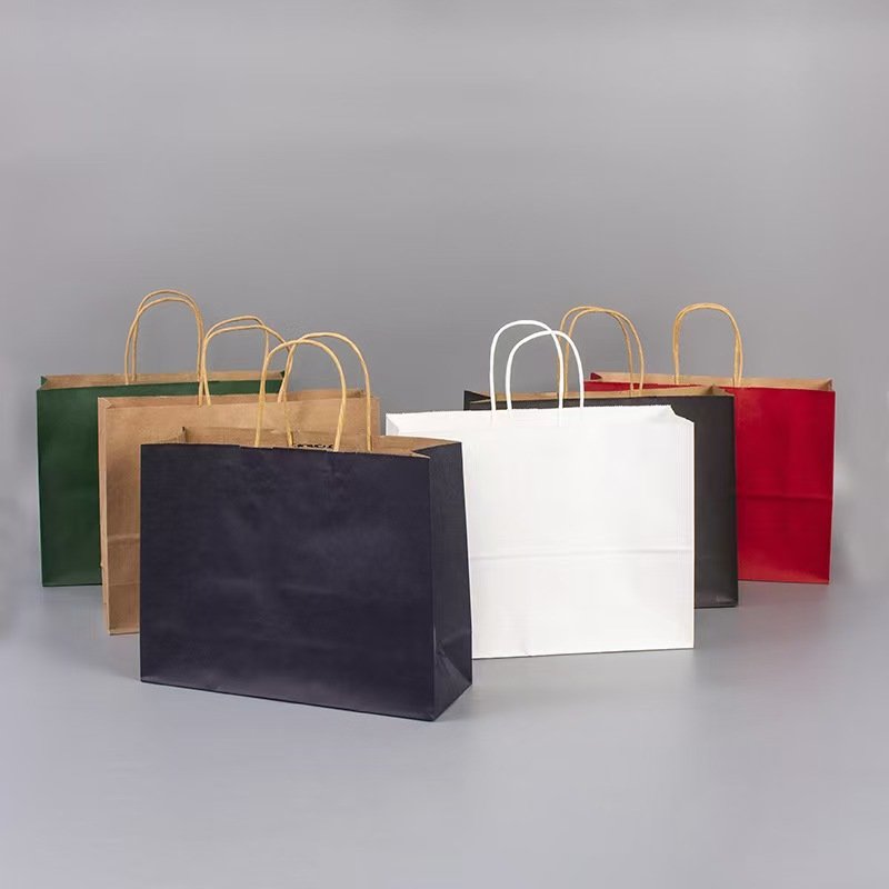 Bespoke Corporate Logo, Luxury Black Retail Carry Wrapping Paper bags
