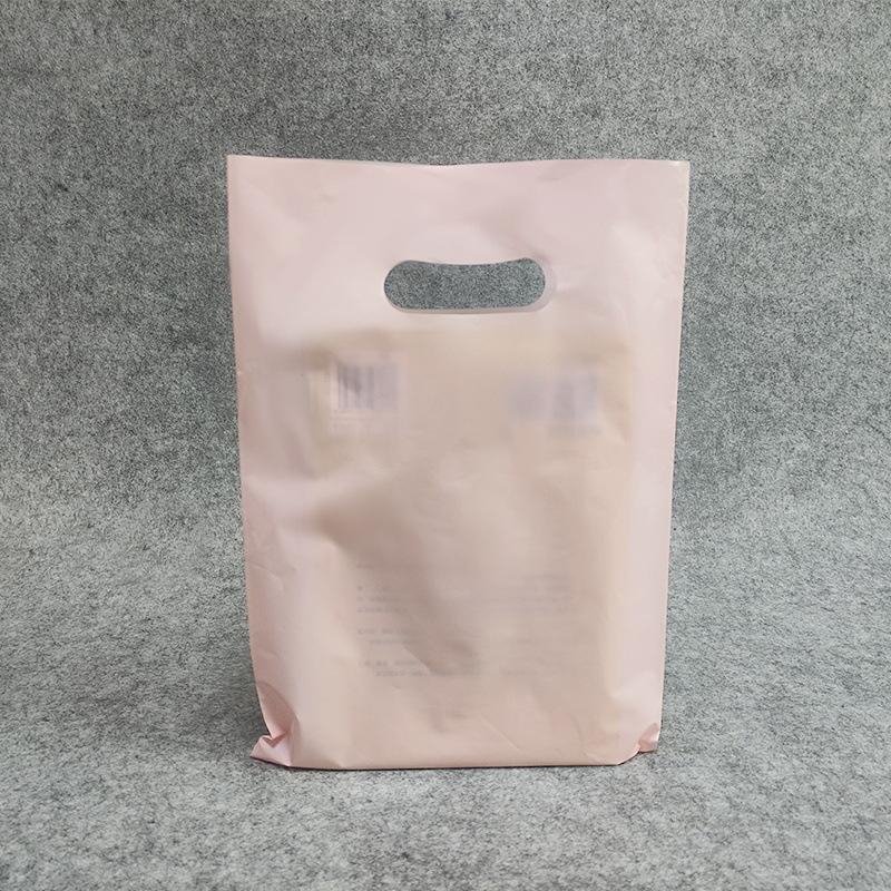 MU Custom Printed Logo Personalized HDPE LDPE Merchandise Die Cut Plastic Shopping Bag With Handle