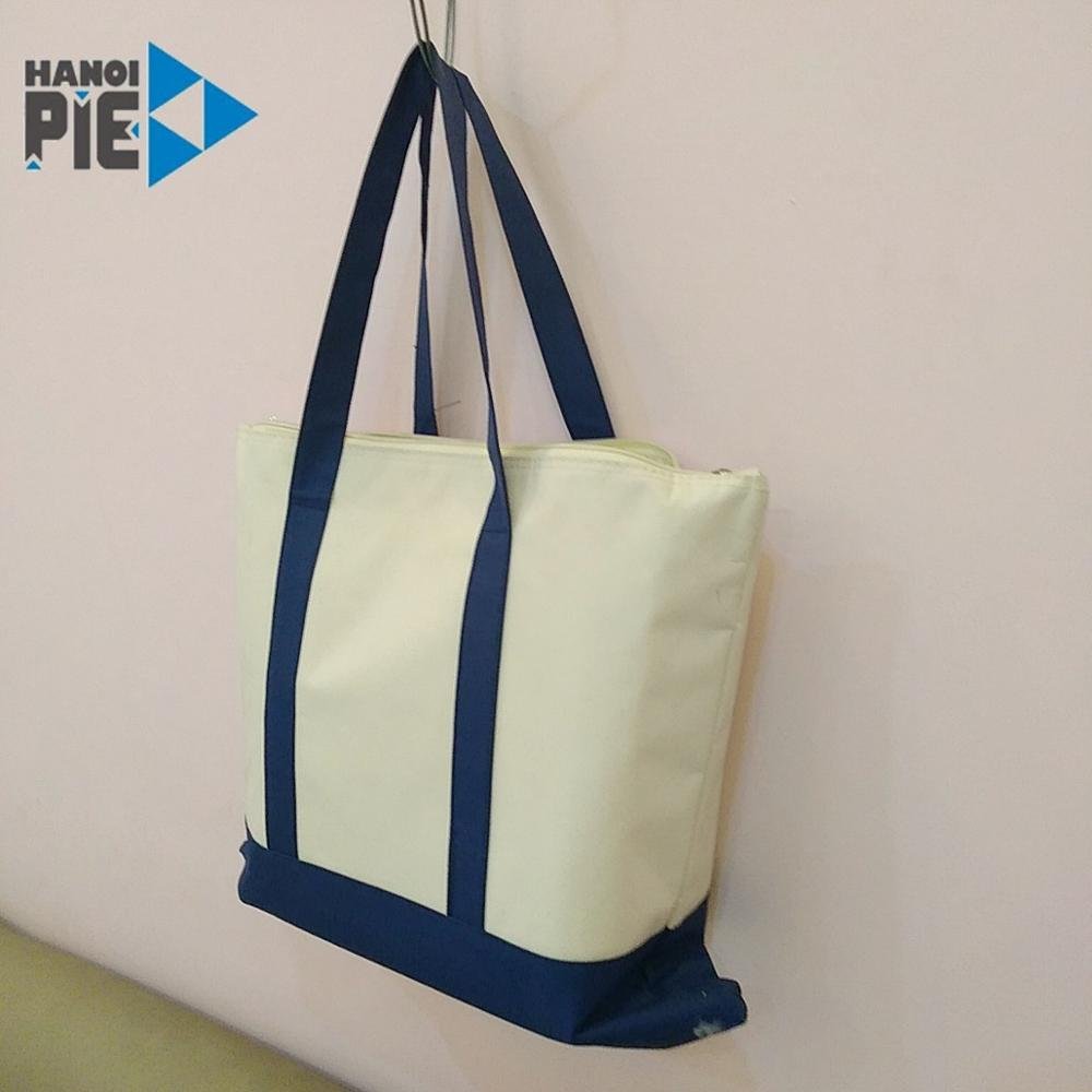 HanoiPie Vietnam Factory Wholesale Custom Cotton Shopping Bags Foldable Handled Animal Print Design for Packing