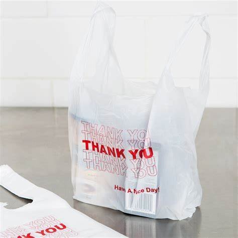 THANK YOU BAGS WHITE 1/6 1000 QTY T Shirt Shopping Bags
