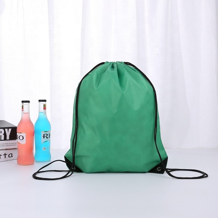 Ulikeke US EU market polyester drawstring bag nylon shoe bags waterproof kid eva 100 silk tote shopping bag with drawstring sale