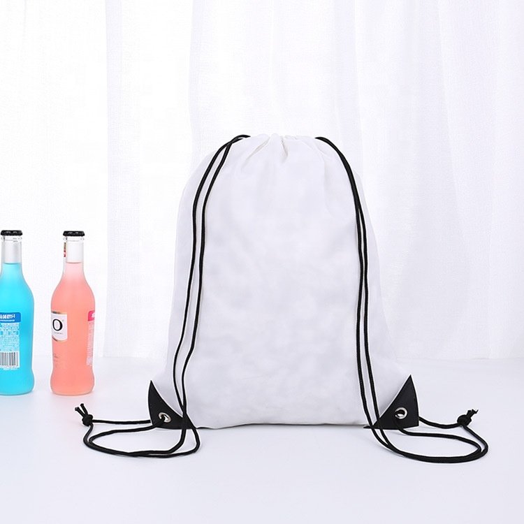 Ulikeke US EU market polyester drawstring bag nylon shoe bags waterproof kid eva 100 silk tote shopping bag with drawstring sale