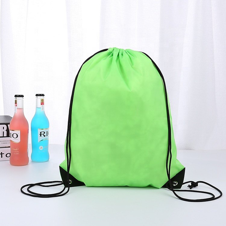 Ulikeke US EU market polyester drawstring bag nylon shoe bags waterproof kid eva 100 silk tote shopping bag with drawstring sale