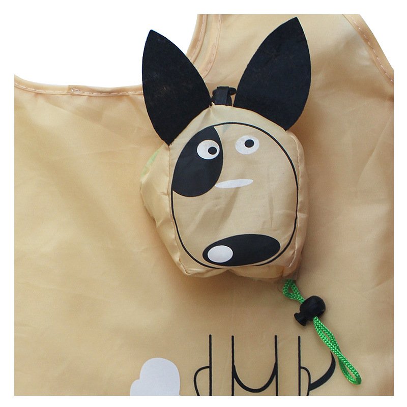 Hot Sale Folding Reusable Grocery Bag Waterproof Foldable Shopping Bag Cute Puppy Tote Bag
