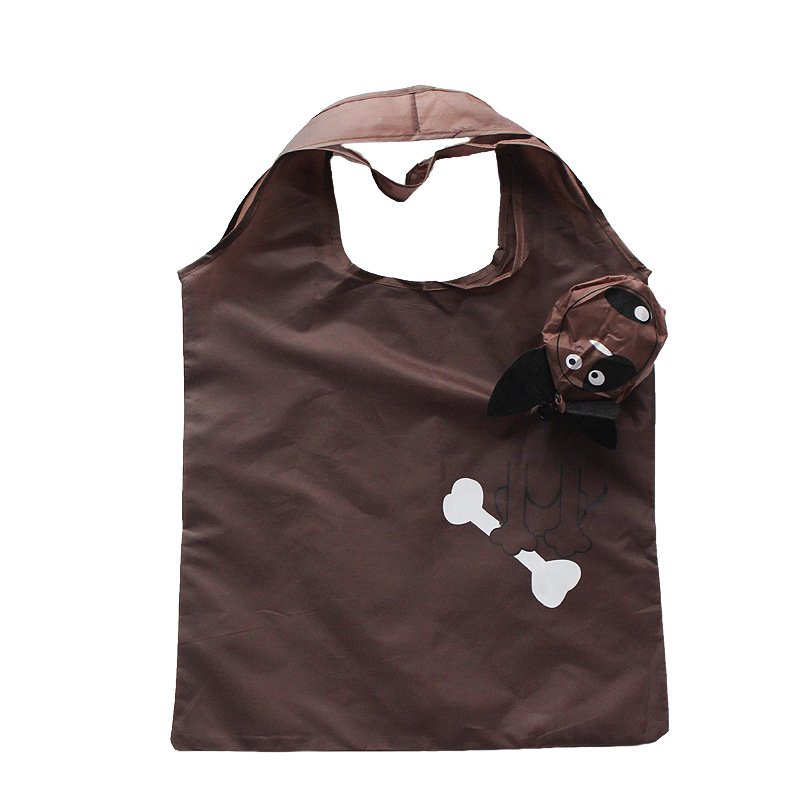 Hot Sale Folding Reusable Grocery Bag Waterproof Foldable Shopping Bag Cute Puppy Tote Bag