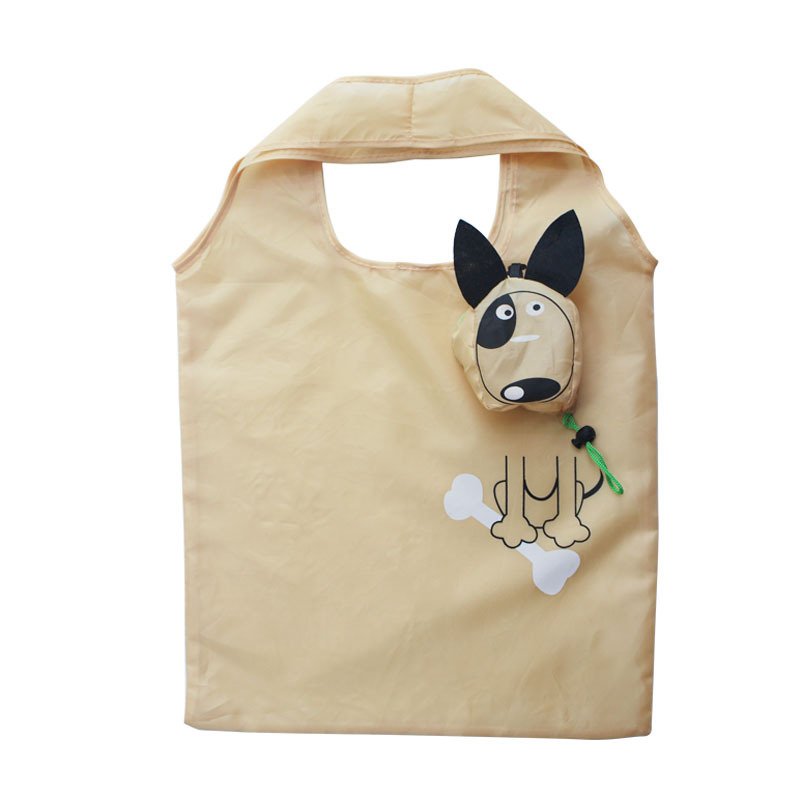 Hot Sale Folding Reusable Grocery Bag Waterproof Foldable Shopping Bag Cute Puppy Tote Bag