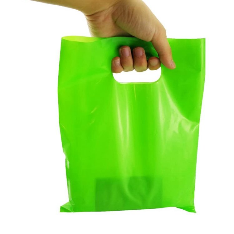 Custom Logo Printed Recyclable Outdoor Shopping Bag Side Gusset PE LDPE Material Women Gravure Printing Clothes Shoes Packing