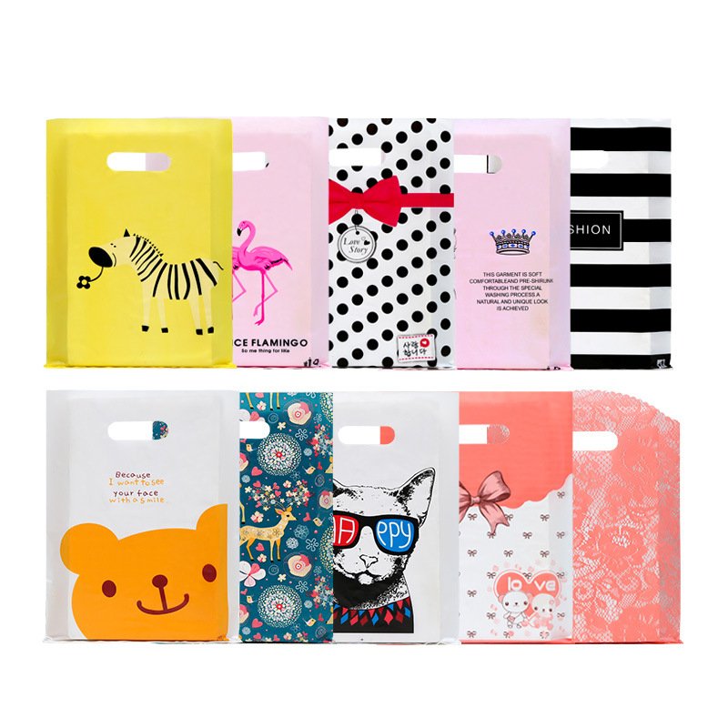 High Quality Small Business Wholesale Strong Reusable Expandable Custom Logo Plastic Shopping Bags With Handle For Cart