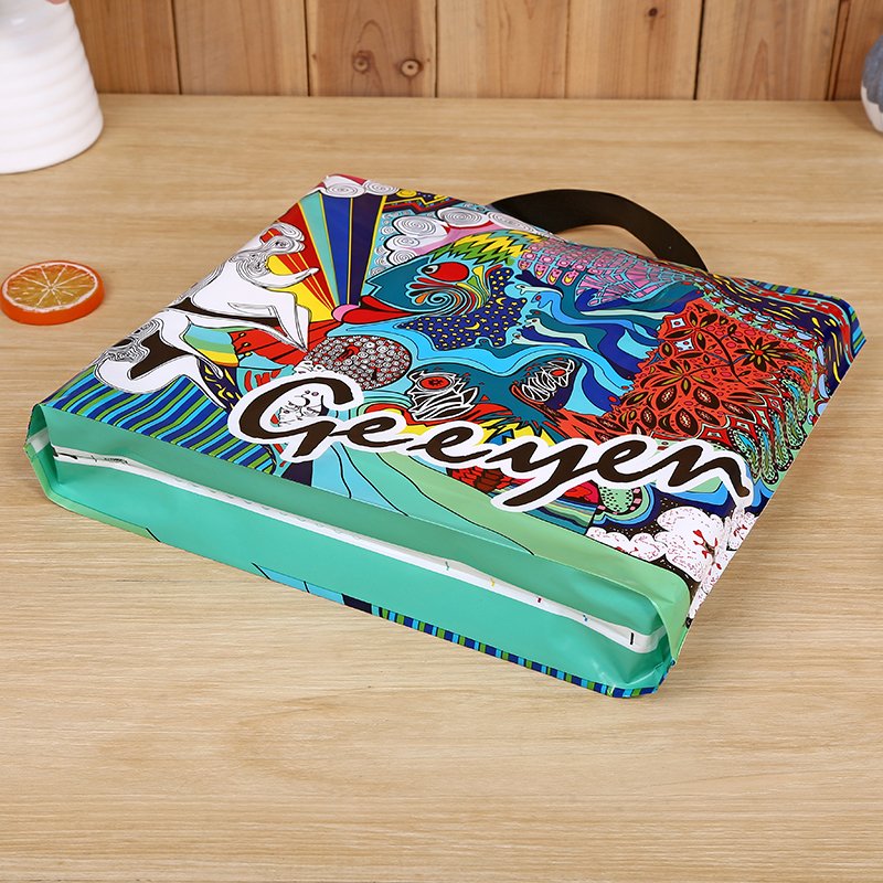 Custom Garment Packing with Logo Shopping Printing Handle Plastic shopping bags with logos plastic