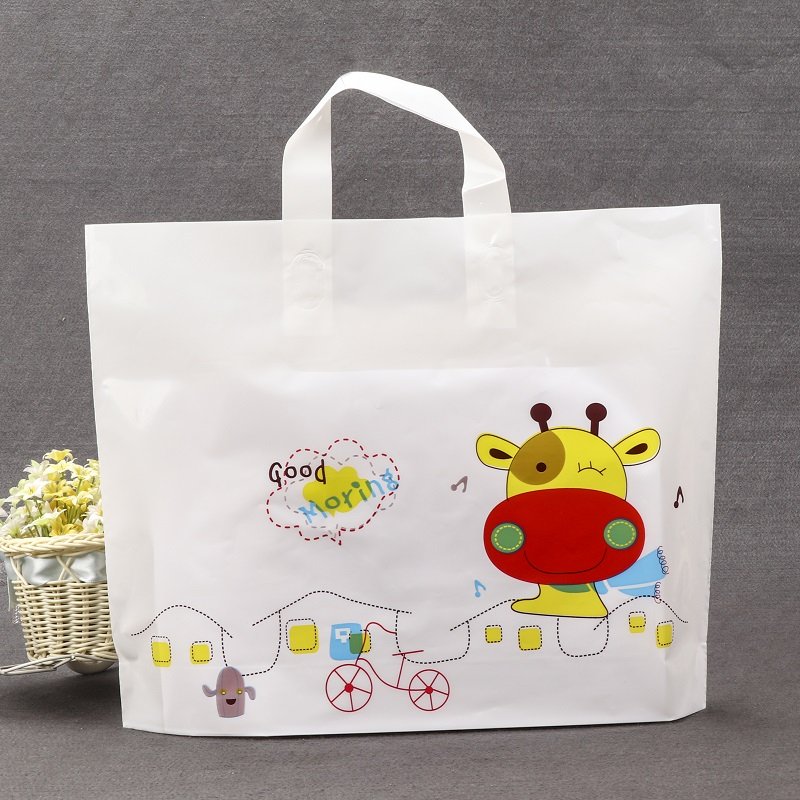 Custom Garment Packing with Logo Shopping Printing Handle Plastic shopping bags with logos plastic