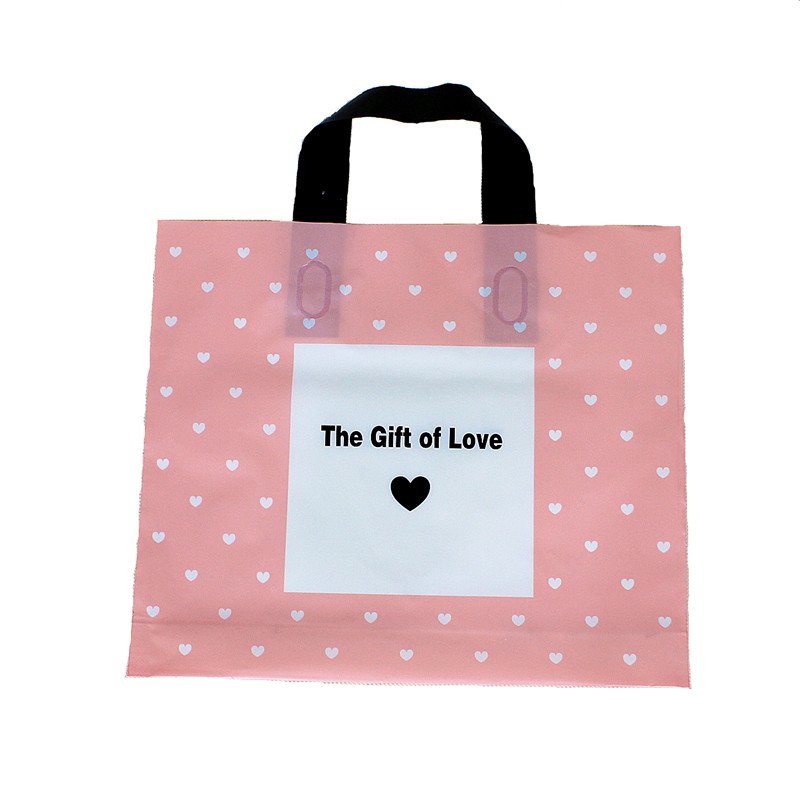 Custom Garment Packing with Logo Shopping Printing Handle Plastic shopping bags with logos plastic