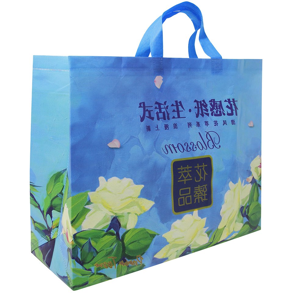 Best Quality Flat Bottom Nonwoven Tote Supermarket Bag Eco Grocery Gift Bag Recycling Laminated Pp Nonwoven Shopping Bag