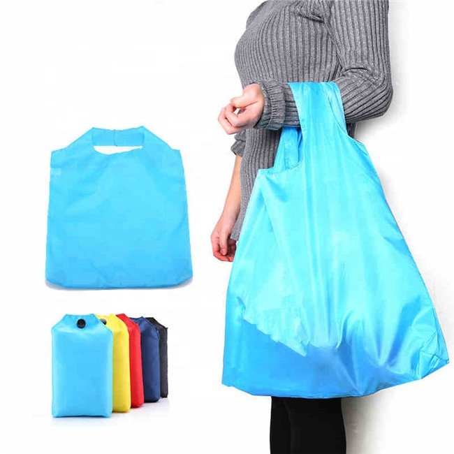 Eco friendly custom logo nylon shopping bag