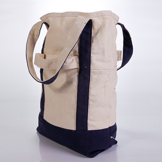 Low MOQ Colored Cotton Canvas Shopping Bag with Button and Pocket for Promotional Purposes