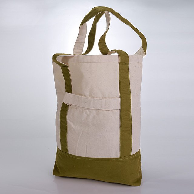 Low MOQ Colored Cotton Canvas Shopping Bag with Button and Pocket for Promotional Purposes