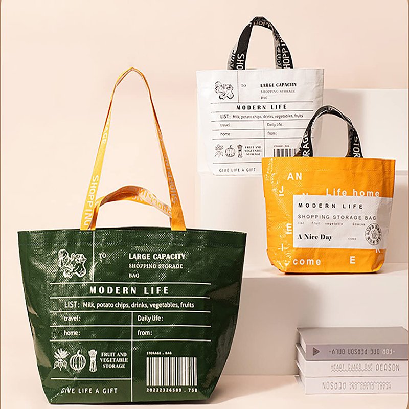 Wholesale Waterproof Beach Promotional Hand Recycled Pp Plastics Woven Shopping Bags