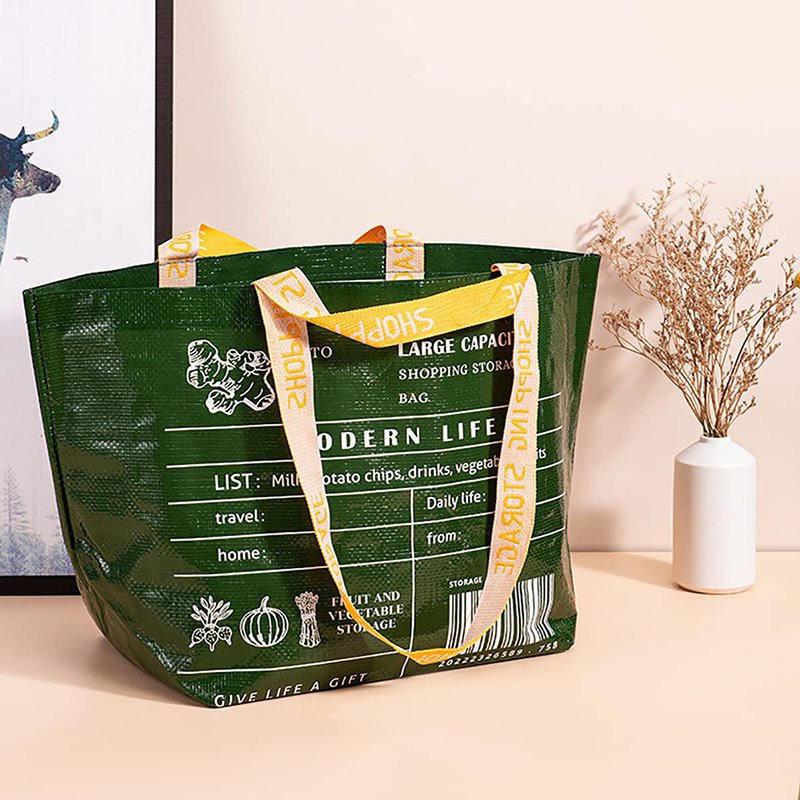 Wholesale Waterproof Beach Promotional Hand Recycled Pp Plastics Woven Shopping Bags
