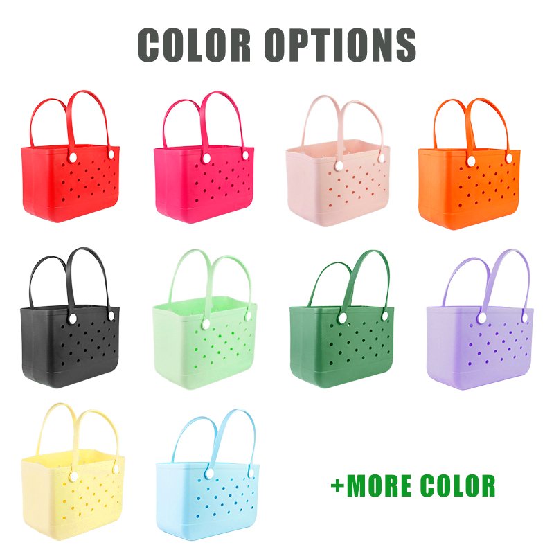 wholesale Waterproof Woman EVA Tote Large Shopping Basket Bags Beach Silicone Bogg Bag