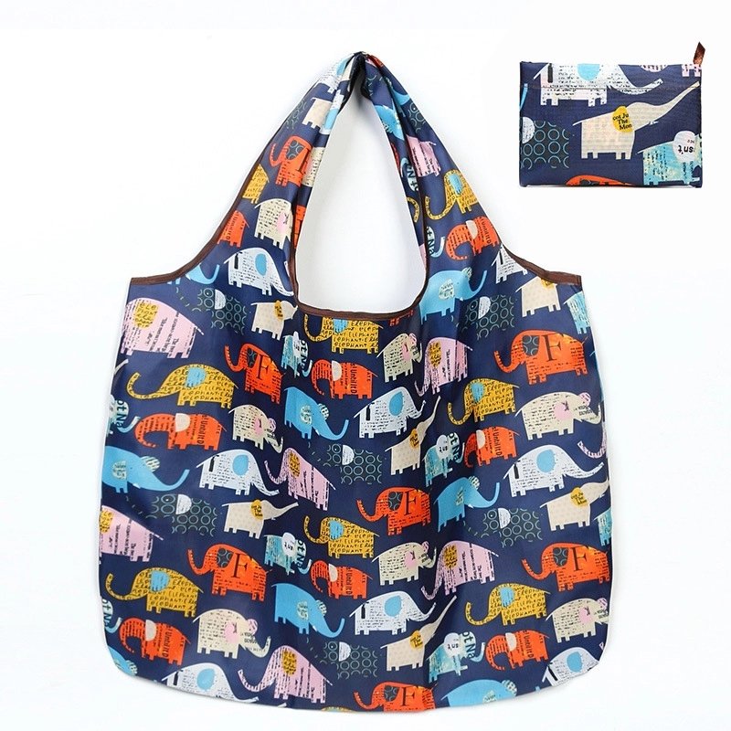 Factory Promotional Polyester Custom Printing Folding Shopping Tote Bags