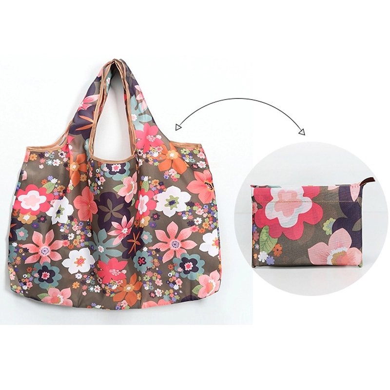 Factory Promotional Polyester Custom Printing Folding Shopping Tote Bags
