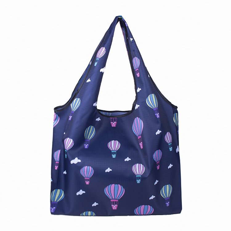 Factory Promotional Polyester Custom Printing Folding Shopping Tote Bags