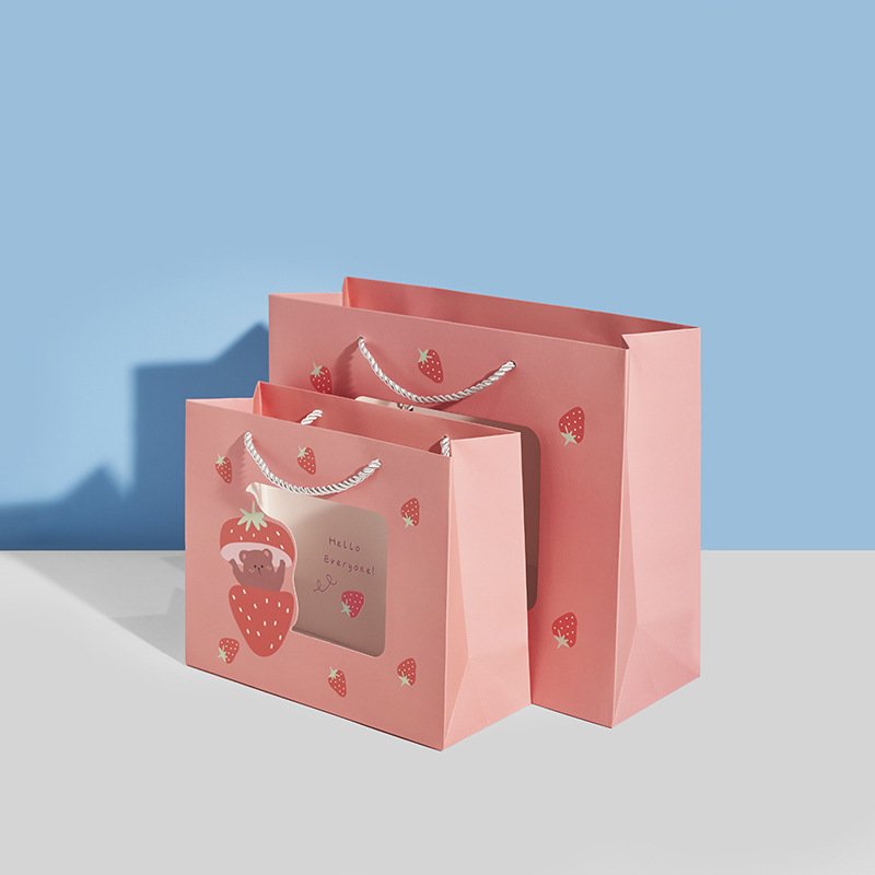Creatrust Private Label Packaging Kraft Handle Bulk White Small Gift Food Shopping Coal Takeaway Custom Logo Paper Bag