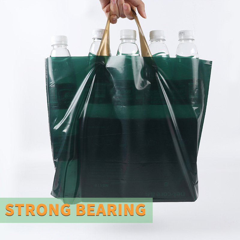 China Manufacture bags supplier soft loop handle plastic bag custom shopping bag with logo design for clothing packaging