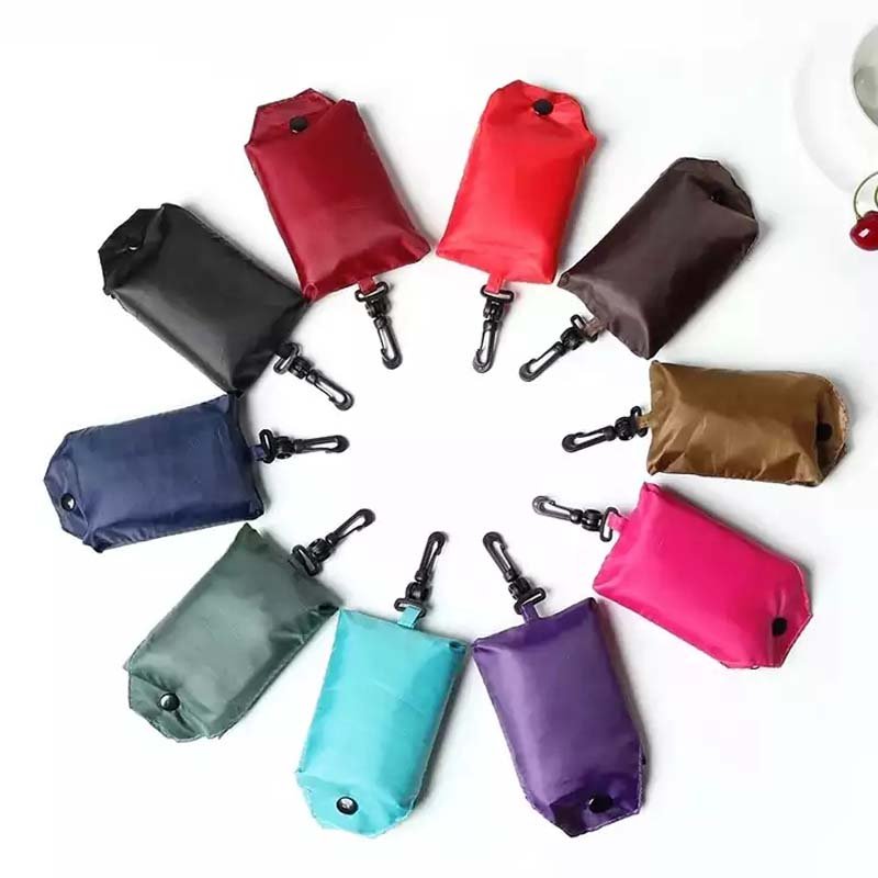 Factory Custom Eco Bag Nylon Shopping Bag Recycled Polyester Foldable Grocery Shopping Bag With Pouch