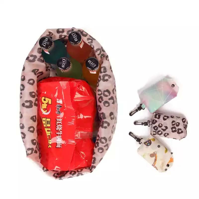 Factory Custom Eco Bag Nylon Shopping Bag Recycled Polyester Foldable Grocery Shopping Bag With Pouch