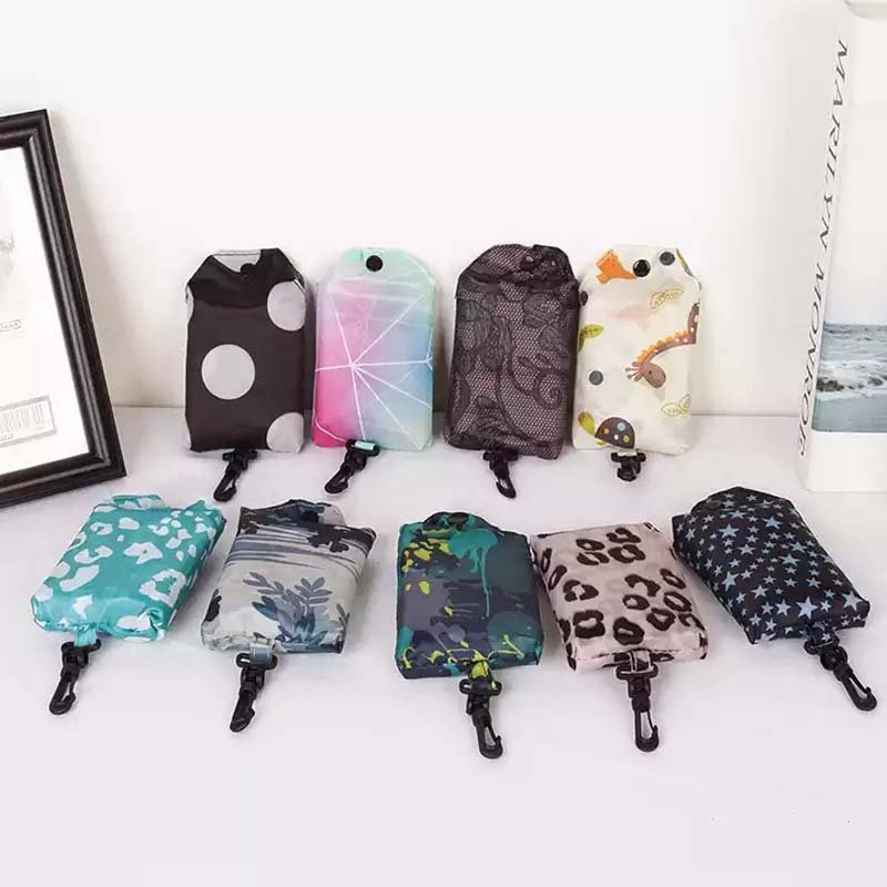 Factory Custom Eco Bag Nylon Shopping Bag Recycled Polyester Foldable Grocery Shopping Bag With Pouch