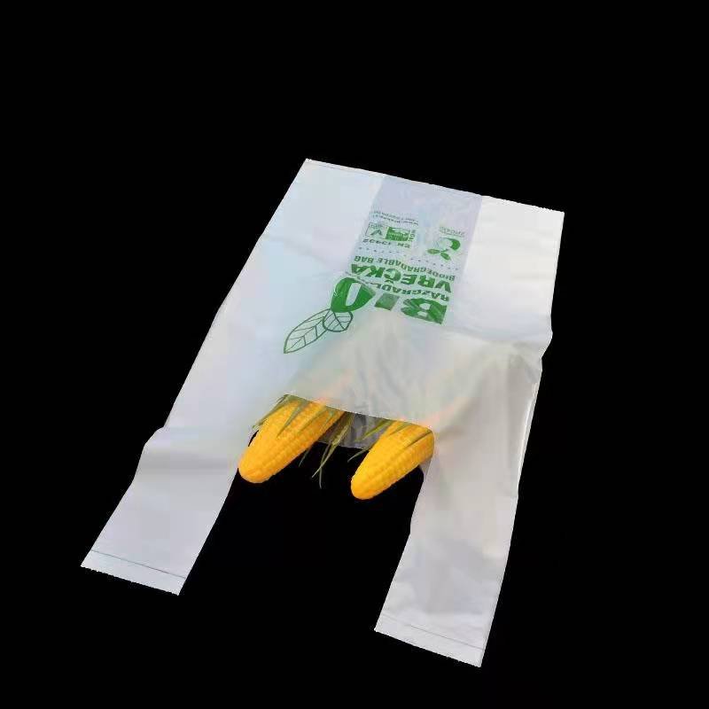 Factory Price 100% Plastic Free and 100% Biodegradable Compostable T Shirt shopping bag
