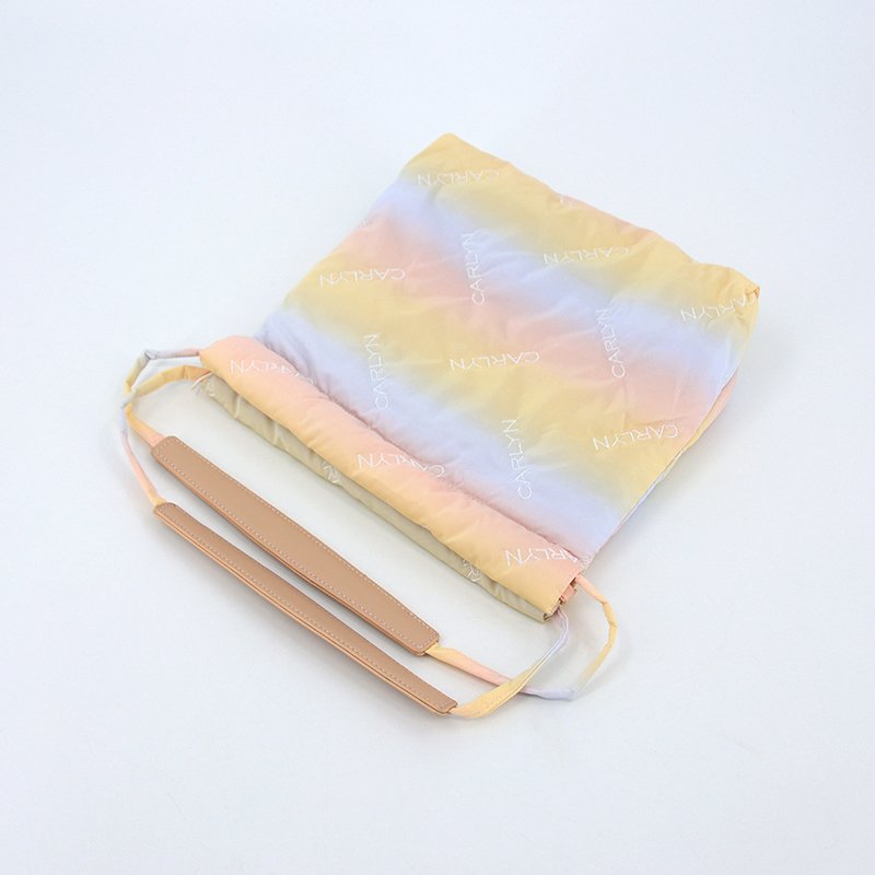 Custom Carry Bags Full Printing Embroidered Mini Puffer Tote Bag Women Beauty Shopping Bags
