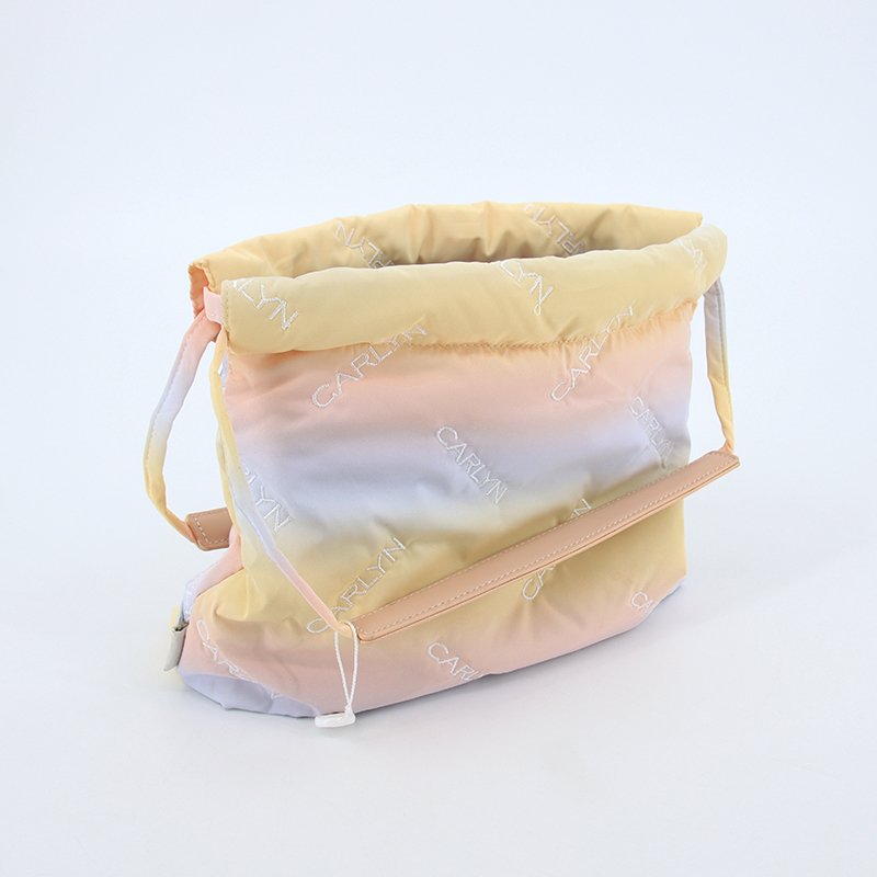 Custom Carry Bags Full Printing Embroidered Mini Puffer Tote Bag Women Beauty Shopping Bags