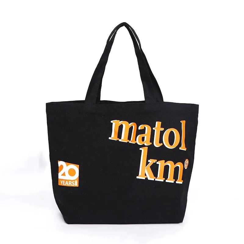 Custom sublimation silk screen digital heat transfer printed anime polyester jute hemp linen cotton canvas tote shopping bag