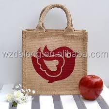 small cute Jute Beach Tote Bag for kids, elephant bird owl shopping Bag BSCI SEDEX
