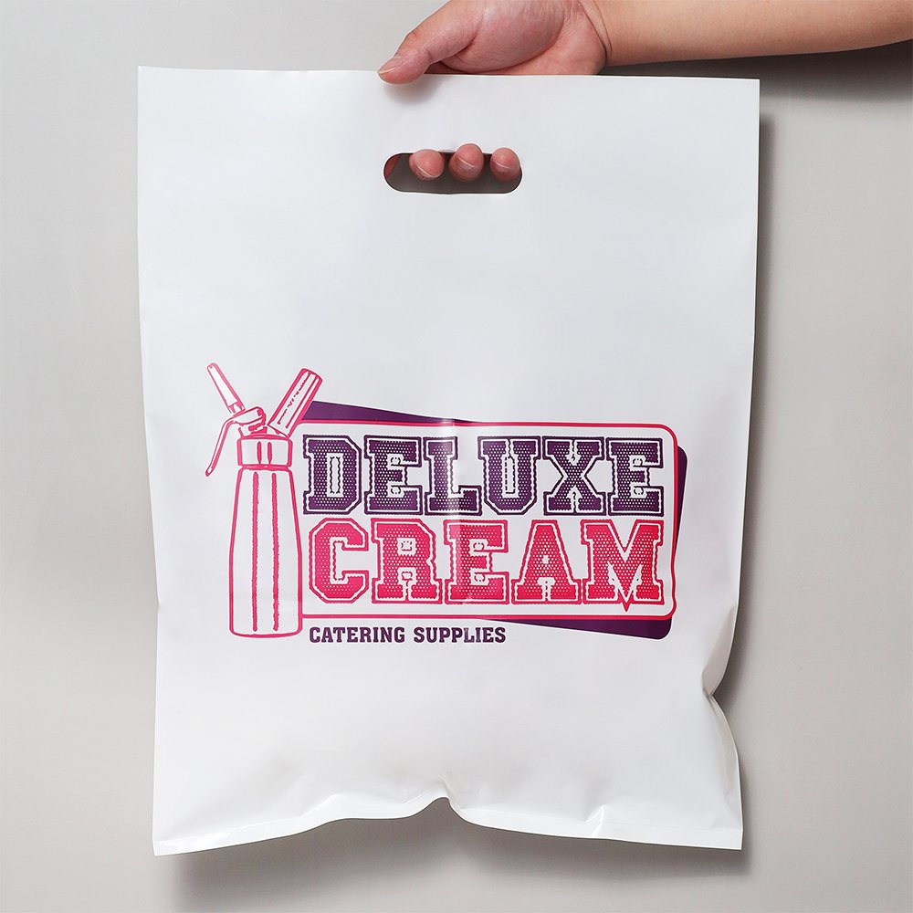 Merchandise Bag Poly Retail Plastic Shopping Bag Die Cut Bags with Handle for Gift Wrap Business Package