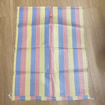 Plastic woven bag laminate punching handle shopping bags raffia bag with logo print