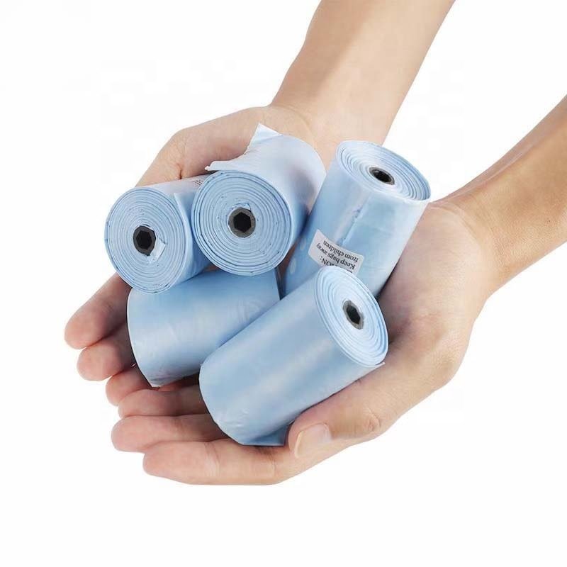 Home pet use eco-friendly high quality biodegradable PLA material dog poop bags rolls