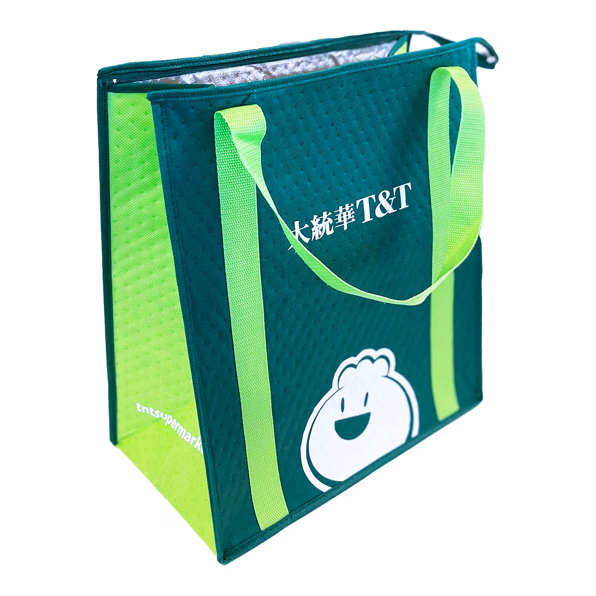 waterproof wholesale customized print reusable grocery tote non woven insulated shopping bags custom logo with zipper top