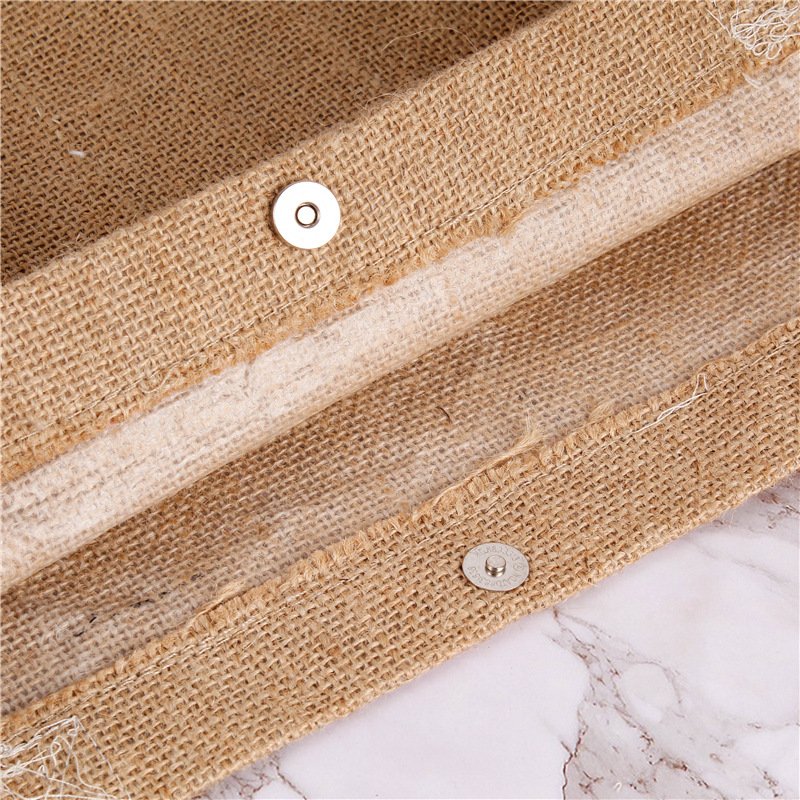 Eco-friendly Jute Canvas Bag Leather Backpack Shopping Bag Wholesale Ladies Tote Bag